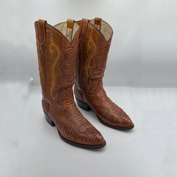 Rudel Brown Leather Men’s Western Cowboy Boots Sz 11E - Picture 2 of 16